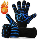 BBQ Microwave Oven Gloves High Temperature Resistance Barbecue Mitts 800 Degrees Fireproof Anti Heat Insulation Glove for Baking