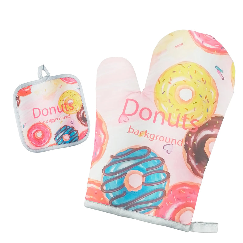 Thermal Glove And Pan Holder Kit 2 Pcss Assorted Prints
