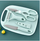 KIT Knives Scissors Peeler Colorful Stainless Steel Kitchen Board 4 PIECES-Neverdie Store