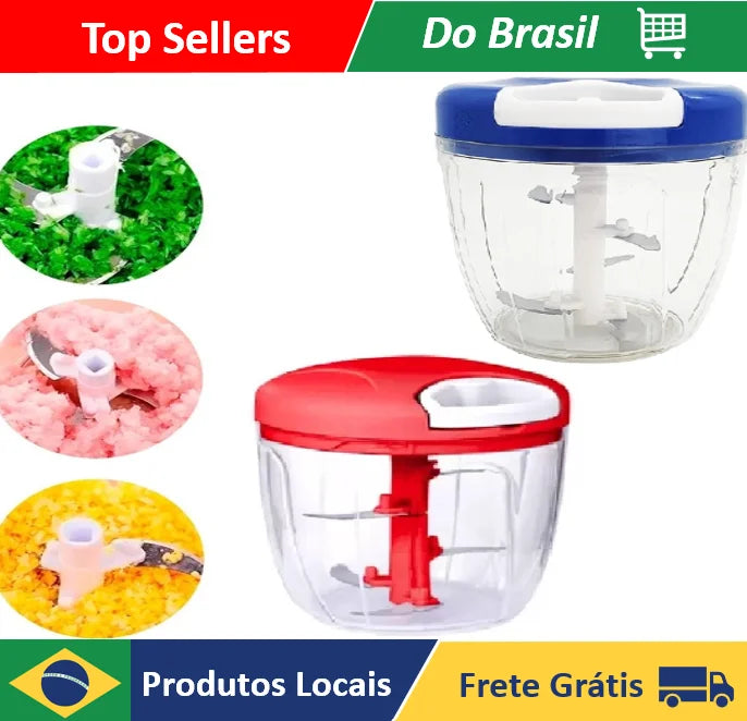 Mini Manual Food Processor Large 5 Blades 900ml - Neverdie