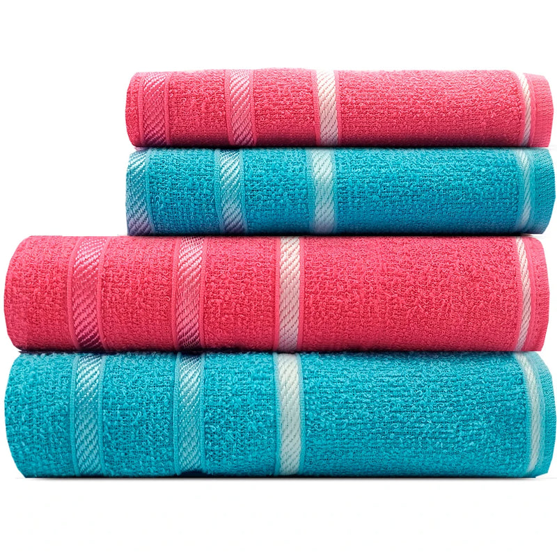 Towels 4 Pieces Bath + Face Marcotex 100 Cotton Pop-Embuy
