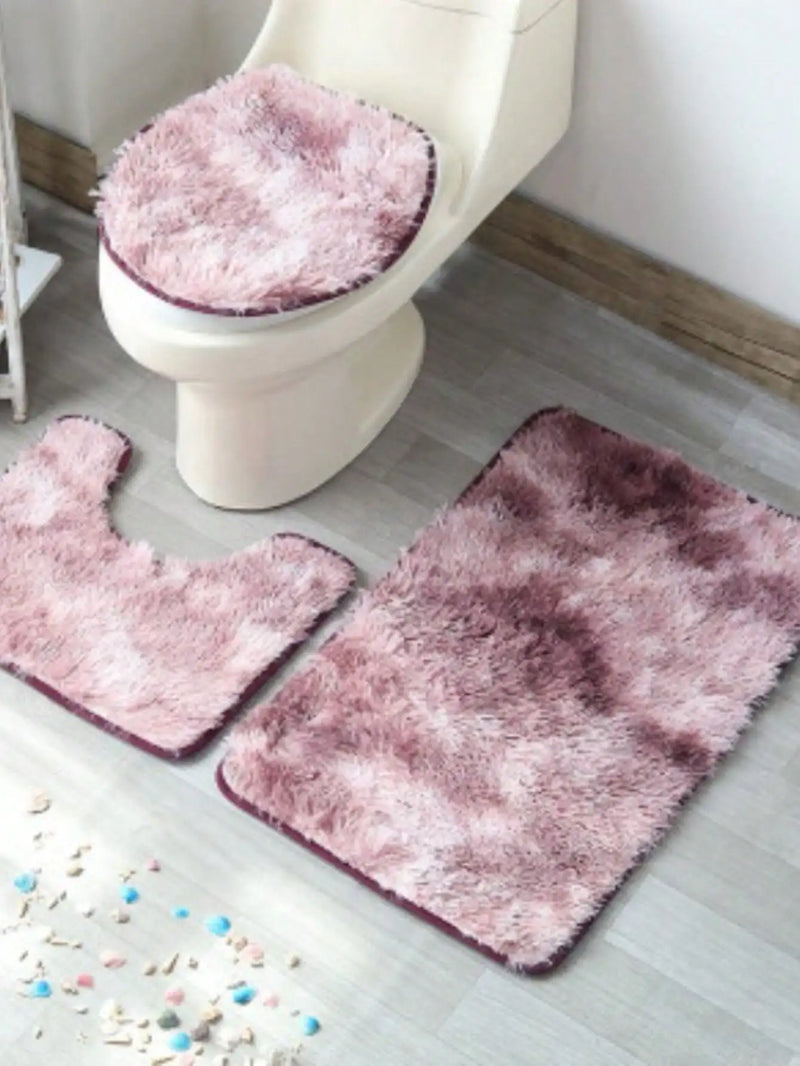3 pieces Happy Bathroom Carpet Set