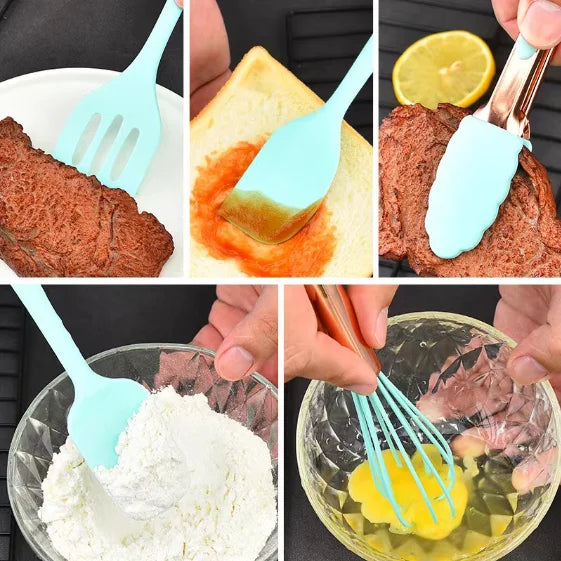 5 Pieces Kit Premium Silicone Kitchen Utensios