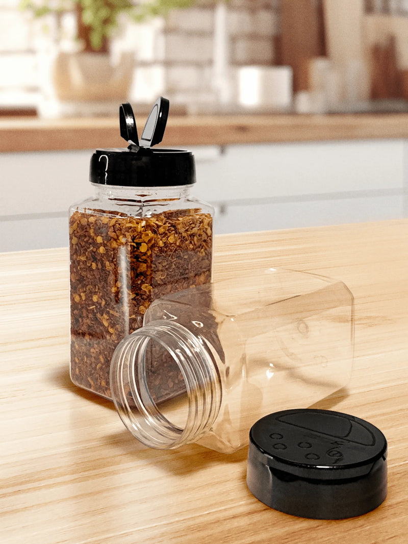 Kit 10 Pots Seasoning Double Dizing Lid 220ml Seasoning and Spices