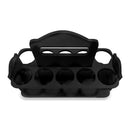 Porta Tempero e Especiarias de Madeira com Alça e 10 Potes Plástico 130ml Tampa Dosadora Dupla Organiza Cozinha e Dispensa