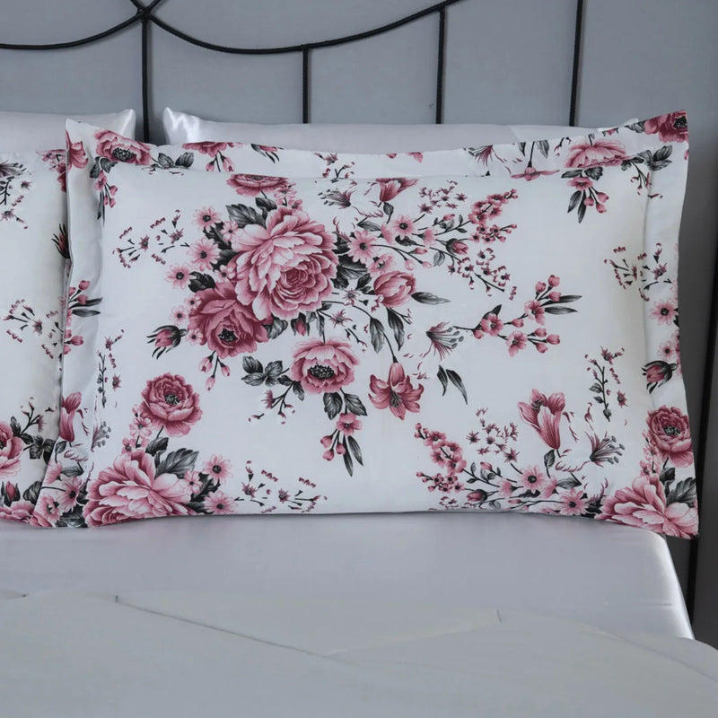 Supreme Printed Pillows 3 Pieces 180 Yarn Queen Bed Kit with Duvet and Door