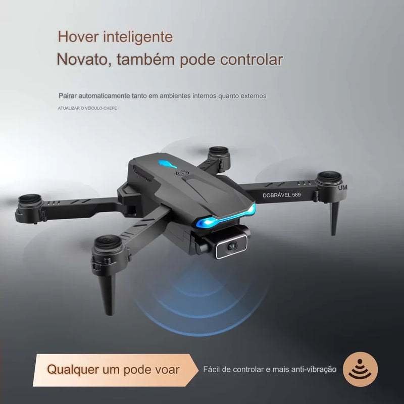 Drone S89 Dual Camera 4K HD Headless Wi-Fi 2.4GHz Flight Stable Flight Track LED Light