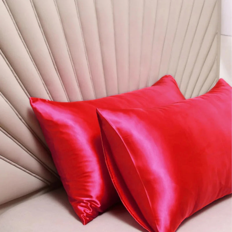 Kit 2 Silk Touch Satin Pillowcases-Anti-Fizz