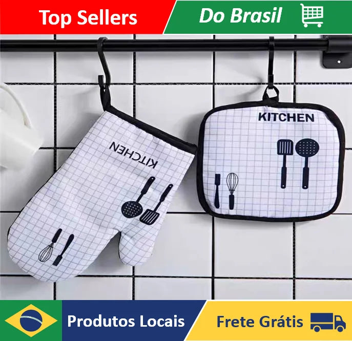 Hot Kitchen Stove Oven + Pot Rest Thermic Glove Kit