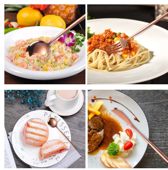 24 Pcs Stainless Steel Cutlery Set Knives Forks and Spoons in Kitchen Cutlery Without Case-Neverdie Store