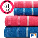 Towels 4 Pieces Bath + Face Marcotex 100 Cotton Pop-Embuy