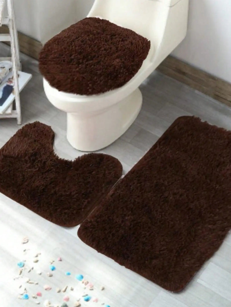 3 pieces Happy Bathroom Carpet Set