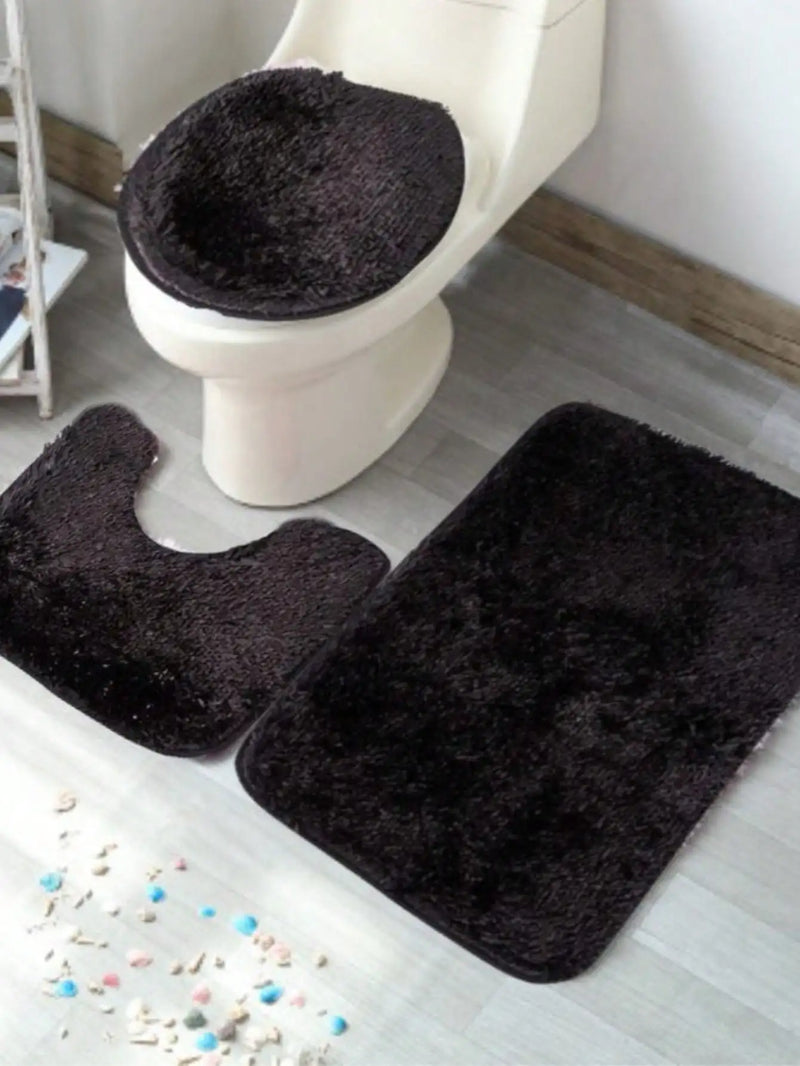 3 pieces Happy Bathroom Carpet Set
