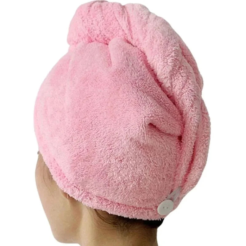 Thick Microfiber Magic Towel for Hair Dry Super Absorbent Post Bath cap Decrease Double Tips Anti Frizz Practice