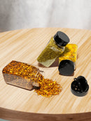 Kit 10 Pots Seasoning Double Dizing Lid 220ml Seasoning and Spices