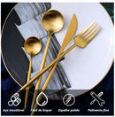 24 Pcs Stainless Steel Cutlery Set Knives Forks and Spoons in Kitchen Cutlery Without Case-Neverdie Store
