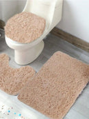 3 pieces Happy Bathroom Carpet Set