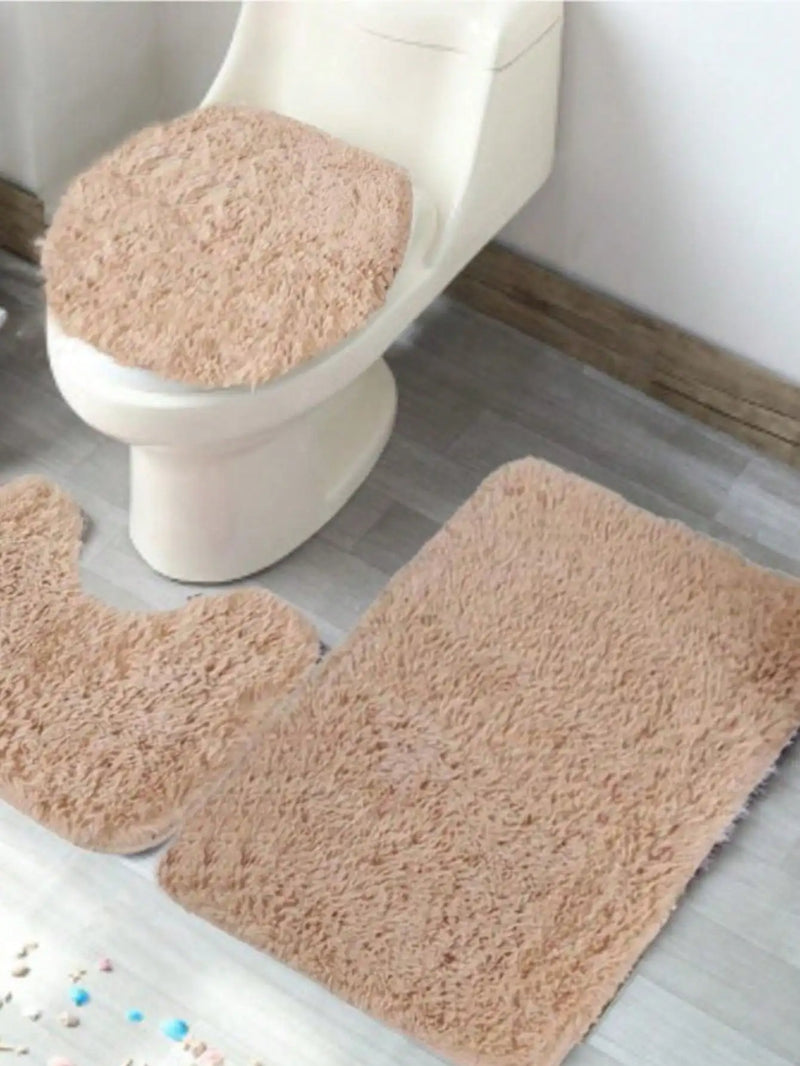 3 pieces Happy Bathroom Carpet Set
