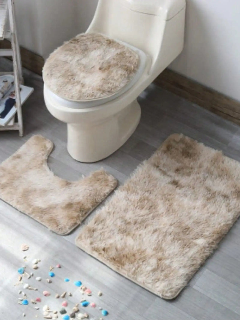 3 pieces Happy Bathroom Carpet Set