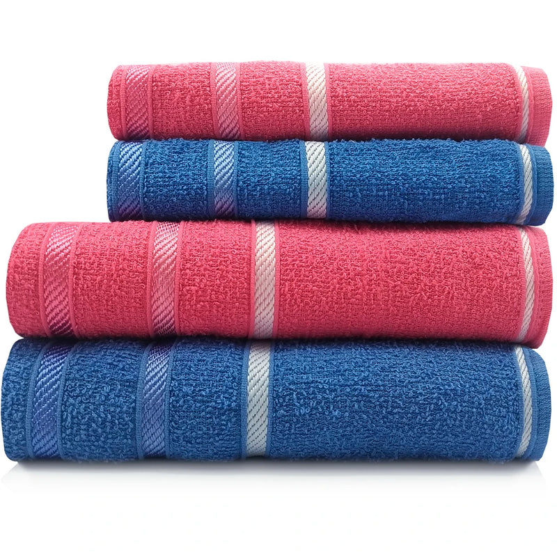 Towels 4 Pieces Bath + Face Marcotex 100 Cotton Pop-Embuy