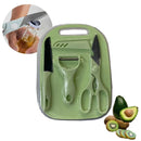 KIT Knives Scissors Peeler Colorful Stainless Steel Kitchen Board 4 PIECES-Neverdie Store