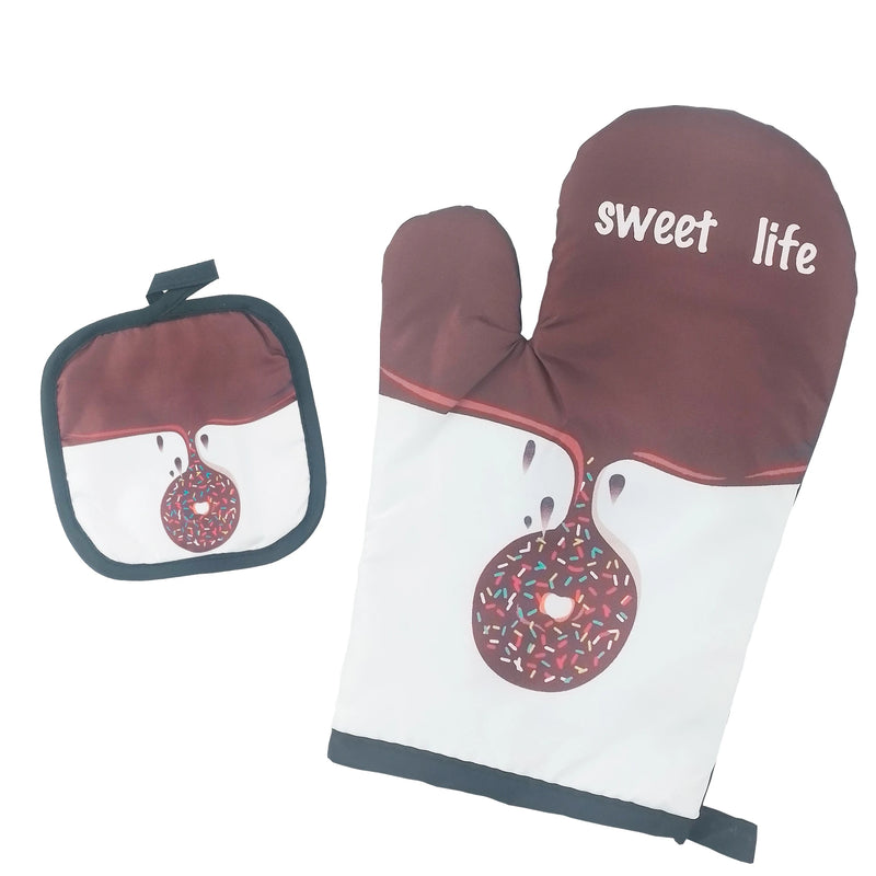 Thermal Glove And Pan Holder Kit 2 Pcss Assorted Prints