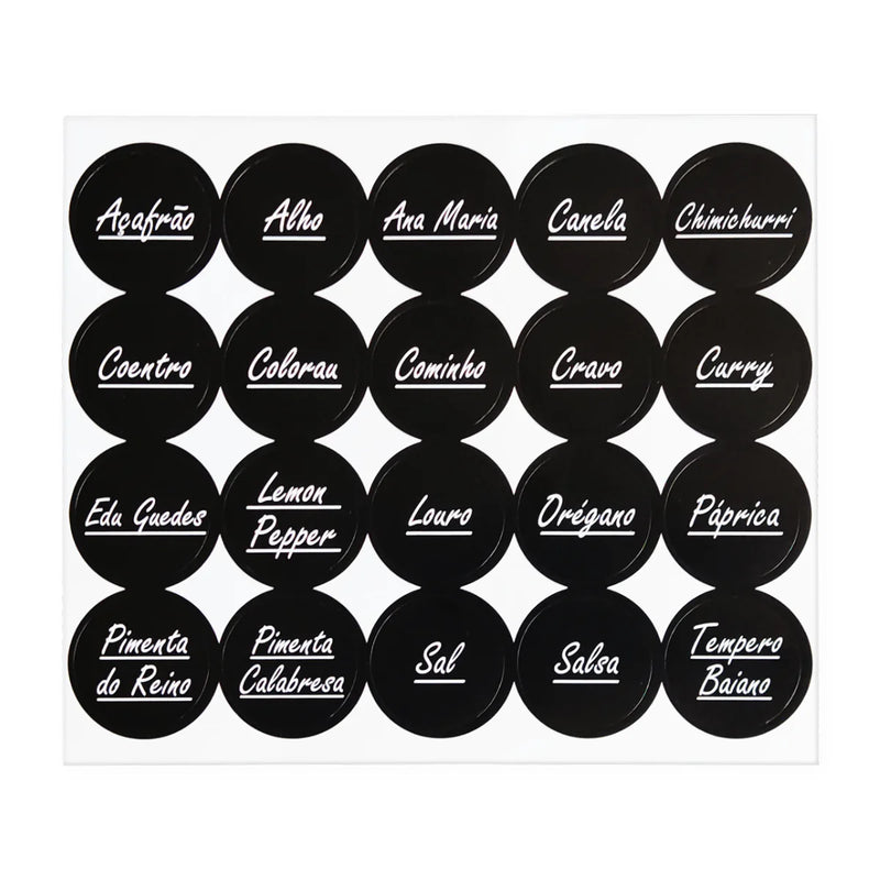 Kit 10 Pots Seasoning Double Dizing Lid 220ml Seasoning and Spices