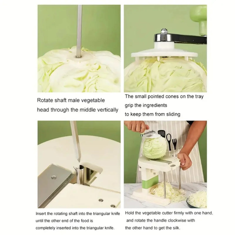 Mini Cutter Cutter Cabbage Vegetables Leaves 2 Blades Practical Manual Compact Efficient Kitchen Cuts Accurate Easy Use