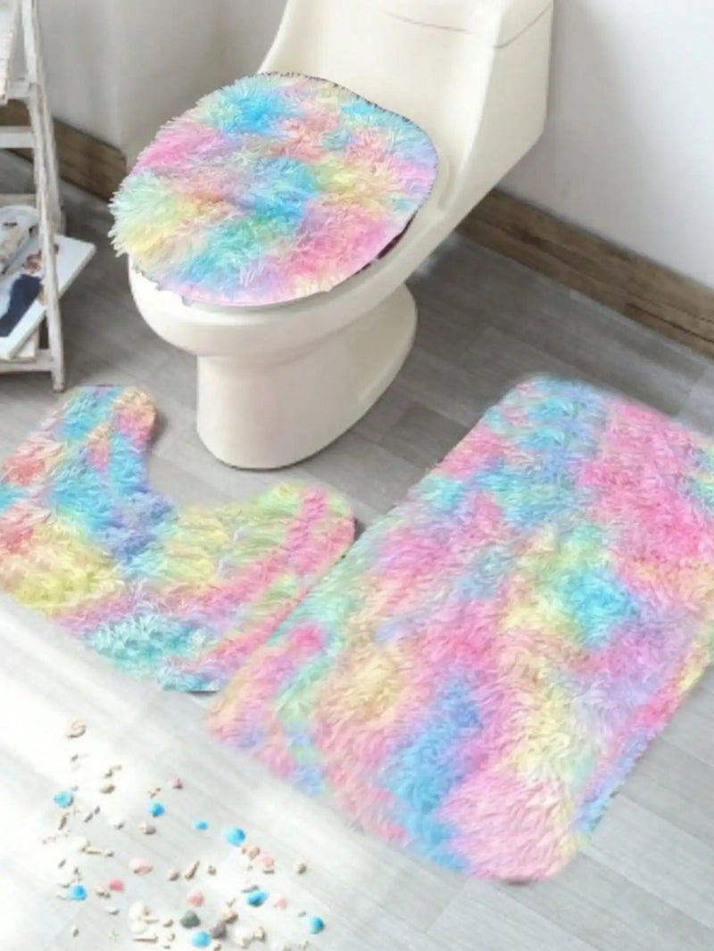 3 pieces Happy Bathroom Carpet Set