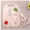 KIT Knives Scissors Peeler Colorful Stainless Steel Kitchen Board 4 PIECES-Neverdie Store