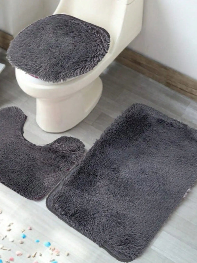 3 pieces Happy Bathroom Carpet Set
