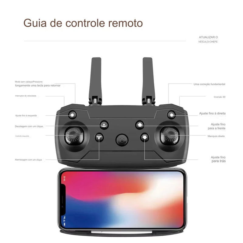 Drone S89 Dual Camera 4K HD Headless Wi-Fi 2.4GHz Flight Stable Flight Track LED Light