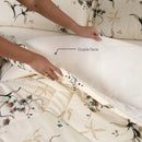 Supreme Printed Pillows 3 Pieces 180 Yarn Queen Bed Kit with Duvet and Door