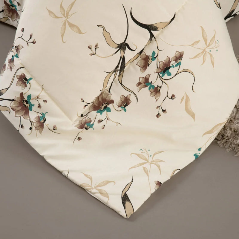 Supreme Printed Pillows 3 Pieces 180 Yarn Queen Bed Kit with Duvet and Door