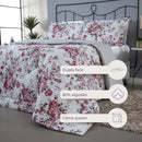 Supreme Printed Pillows 3 Pieces 180 Yarn Queen Bed Kit with Duvet and Door