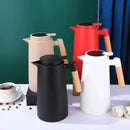 Thermal Bottle Digital Thermometer 1L Coffee Tea Inox Double Wall Temperature Pickles Elegant Modern Wood Office Cable