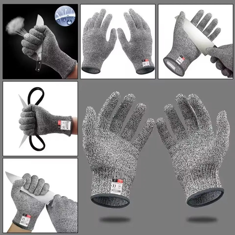 HPPE Level 5 Safety Gloves High Strength Industry Kitchen Gardening Anti-Scratching Safety Gloves Anti-Scratching Glass Cutting M