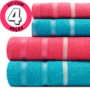 Towels 4 Pieces Bath + Face Marcotex 100 Cotton Pop-Embuy