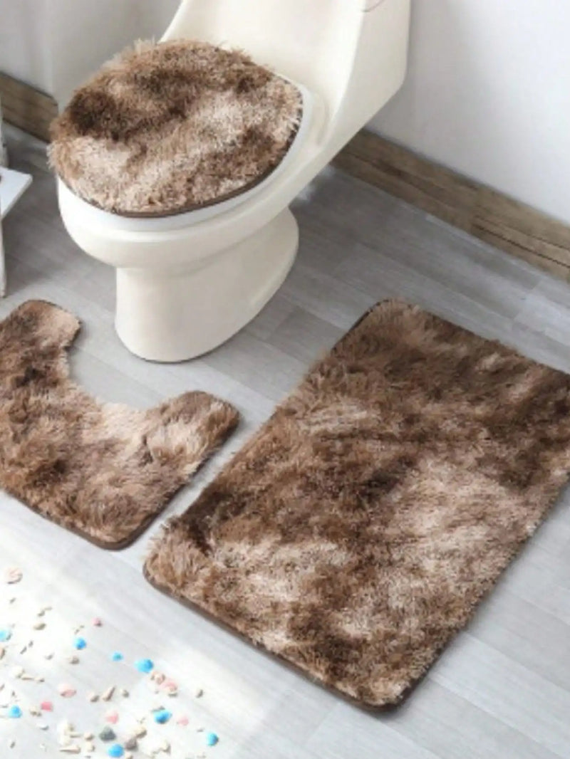 3 pieces Happy Bathroom Carpet Set