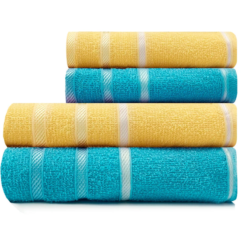 Towels 4 Pieces Bath + Face Marcotex 100 Cotton Pop-Embuy
