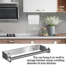 Stainless Steel Paper Towel Holder Punch-Free Towel Rack Wall Mounted Roll Paper Stand for Bathroom Kitchen Wipes Hanging