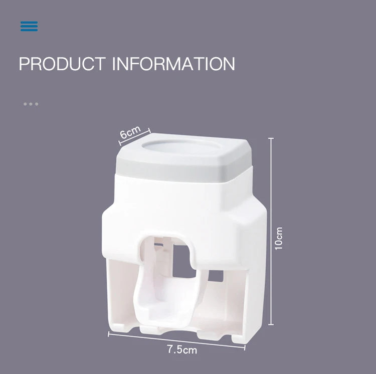 WIKHOSTAR Creative Lazy Automatic Toothpaste Dispenser Toothpaste Squeezer Toothbrush Holder Bathroom Accessories Storage Rack