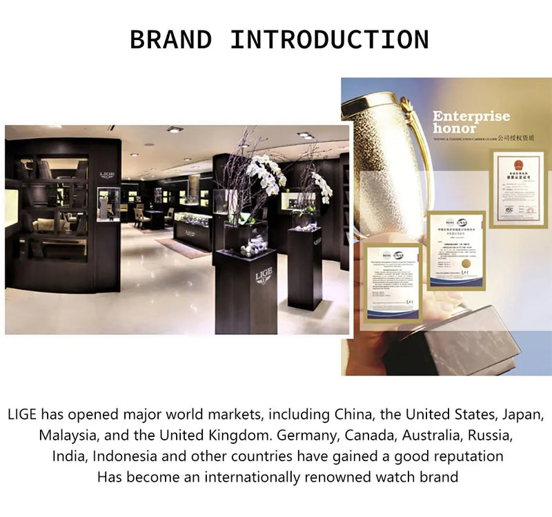 LIGE New Watches For Men 50M Waterproof Clock Alarm reloj hombre LCD Dual Display Wristwatch Quartz Military Sports Mens Watch