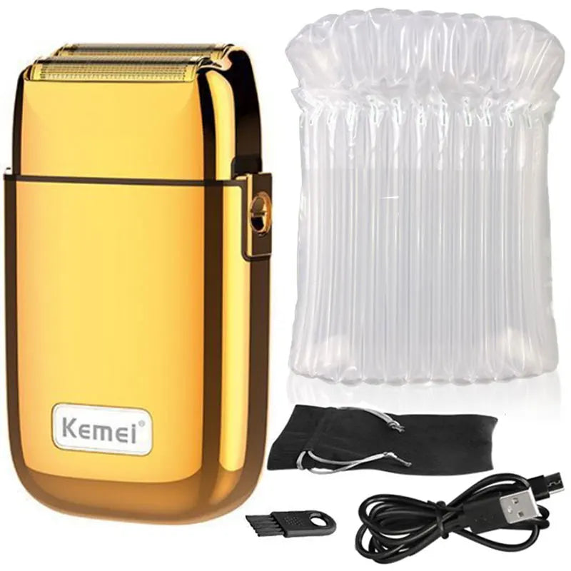 Kemei Tx1 Full Metal Electric Shaver For Men Hair Beard Electric Razor Bald Head Shaving Machine Finishing Fades Rechargeable