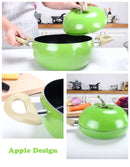 Fruit Style Non-stick Aluminum Skillet Frying Pan Soup Milk Cooking Kitchen Cookware Pot Set Suitable Gas and Induction Cooker