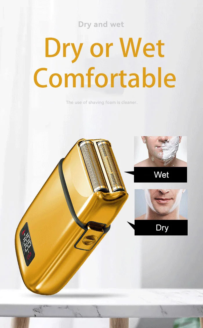 Kemei All-metal Electric Shaver Men Electric Razor Rechargeable Beard Shaver Floating Hair Trimmer Face Care Shaving Machine