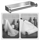 Stainless Steel Paper Towel Holder Punch-Free Towel Rack Wall Mounted Roll Paper Stand for Bathroom Kitchen Wipes Hanging