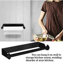 Stainless Steel Paper Towel Holder Punch-Free Towel Rack Wall Mounted Roll Paper Stand for Bathroom Kitchen Wipes Hanging