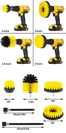 UNTIOR Electric Drill Brush Attachment Set Power Scrubber Brush Car Polisher Kitchen Bathroom Cleaning Kit Toilet Cleaning Tools