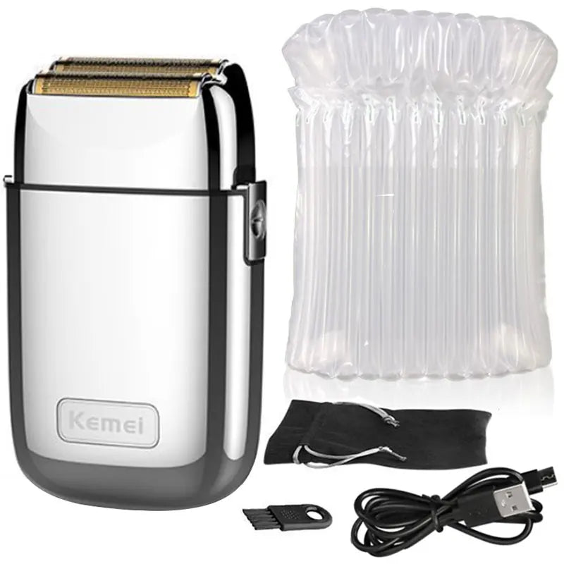 Kemei Tx1 Full Metal Electric Shaver For Men Hair Beard Electric Razor Bald Head Shaving Machine Finishing Fades Rechargeable